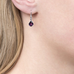 Classic Amethyst Bead Drop Earrings