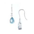 Classic Aquamarine Bead Drop Earrings