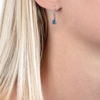 Classic Aquamarine Bead Drop Earrings