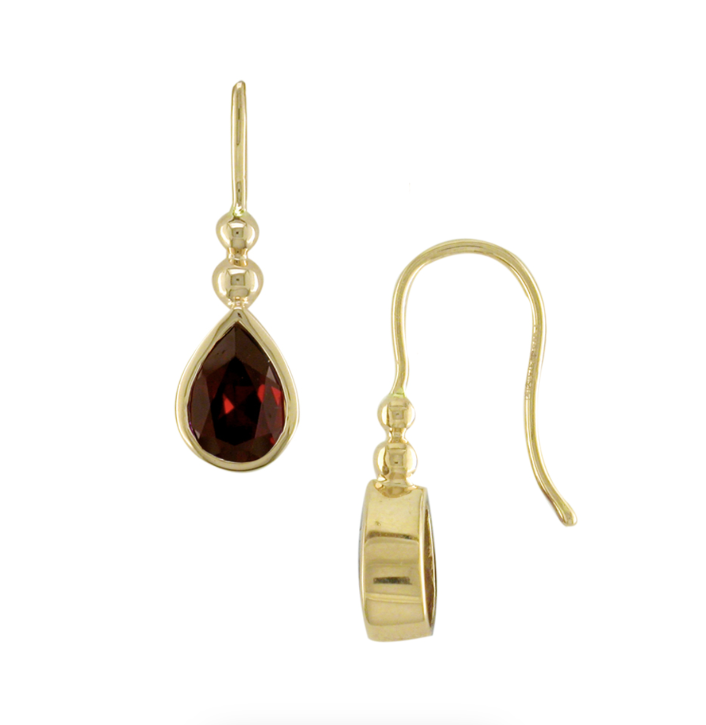 Designer Garnet Bead Drop Earrings