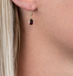 Designer Garnet Bead Drop Earrings