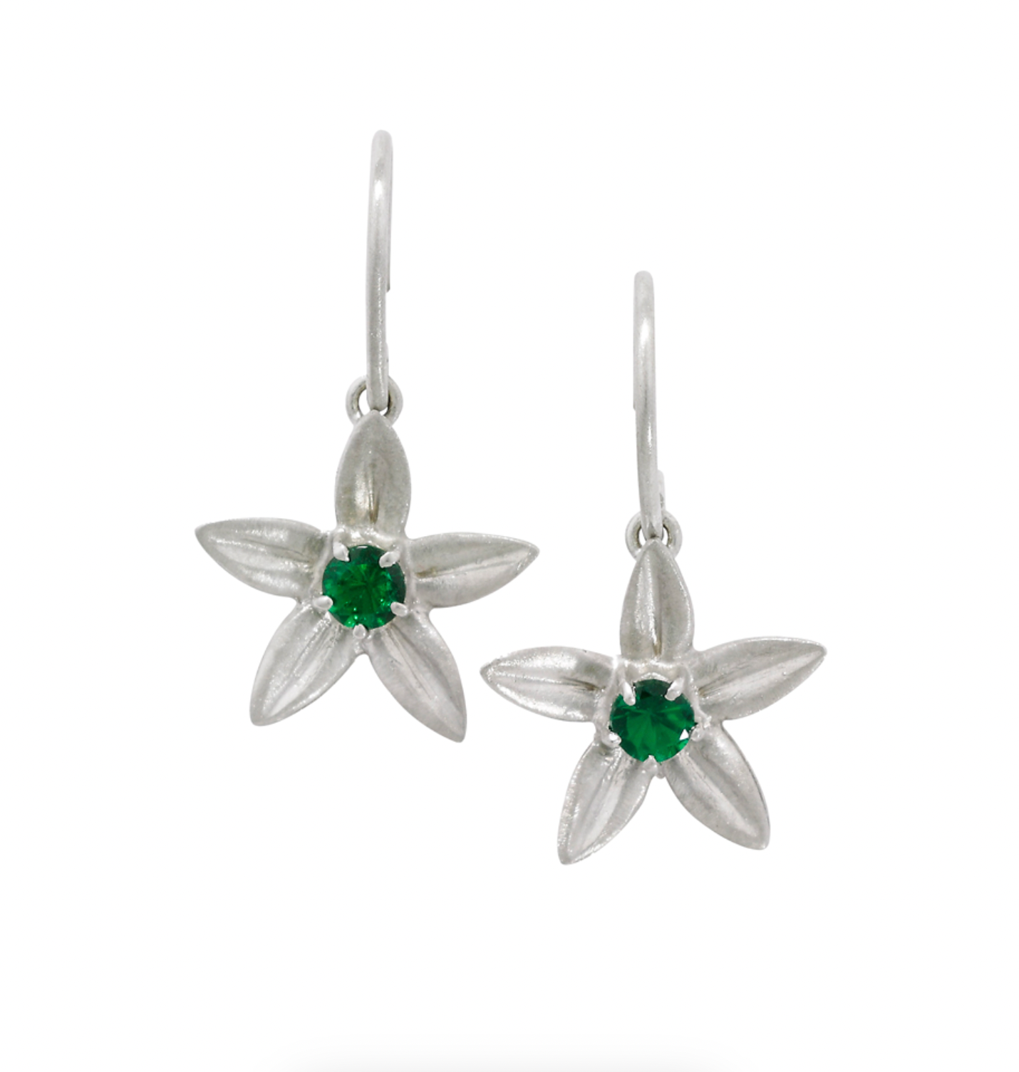 Exclusive Tsavorite Starflower Drop Earrings
