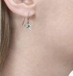 Exclusive Tsavorite Starflower Drop Earrings