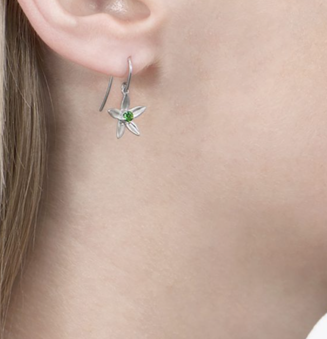 Exclusive Tsavorite Starflower Drop Earrings