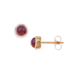 Handmade Bubble Garnet Stud Earrings
